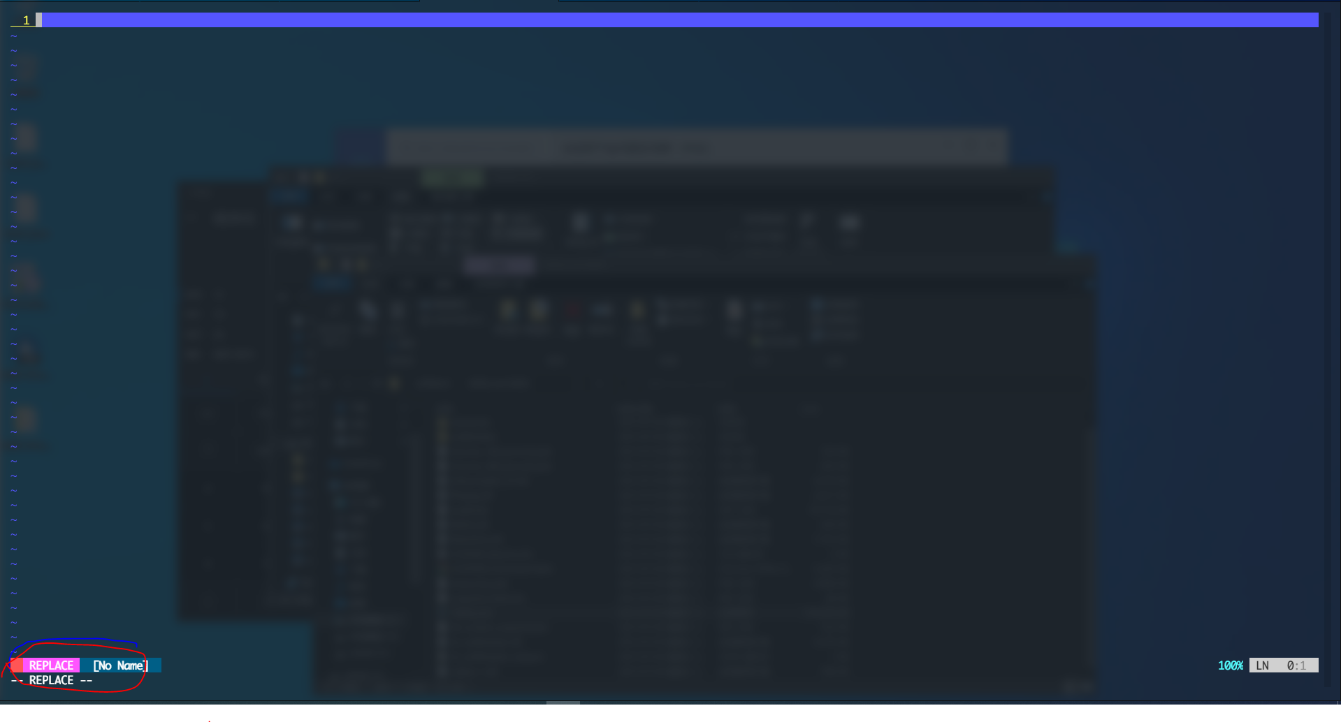 Using vim in ssh session, when open file with vim, it become replace ...