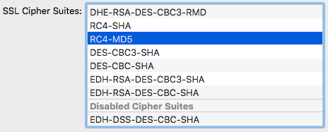 SSL cipher suite list includes some insecure options · Issue #164 ...