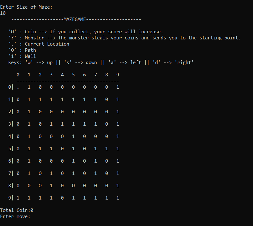 GitHub - yavuzucrkss/Maze-Game: a game played by creating a maze