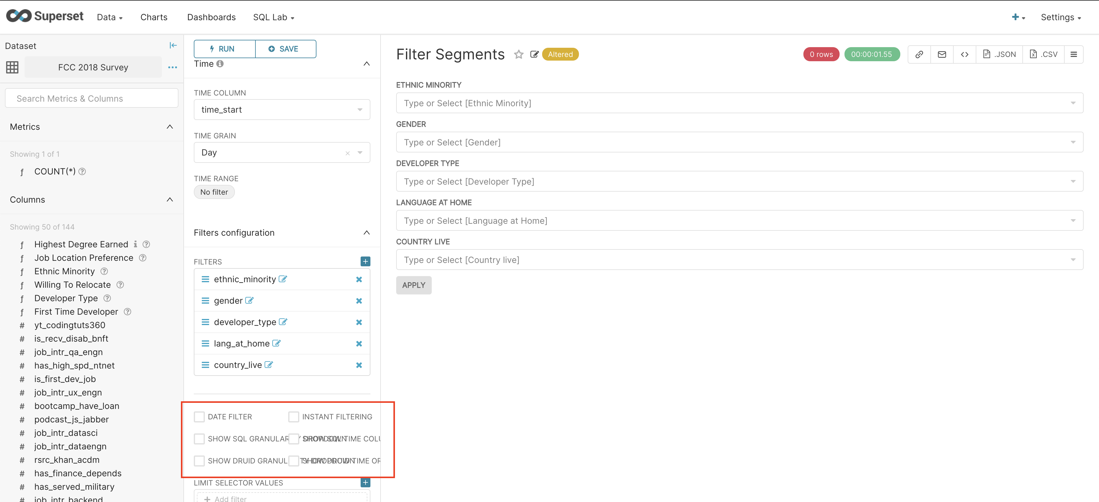 [cosmetic][filter box] columns overlap in filter configuration in ...