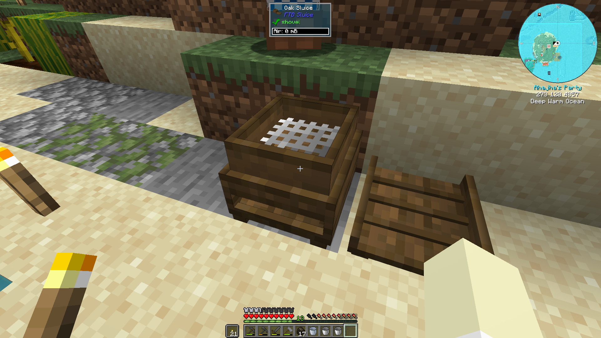[Bug]: Placing down sluice results in weird position and placing mesh ...