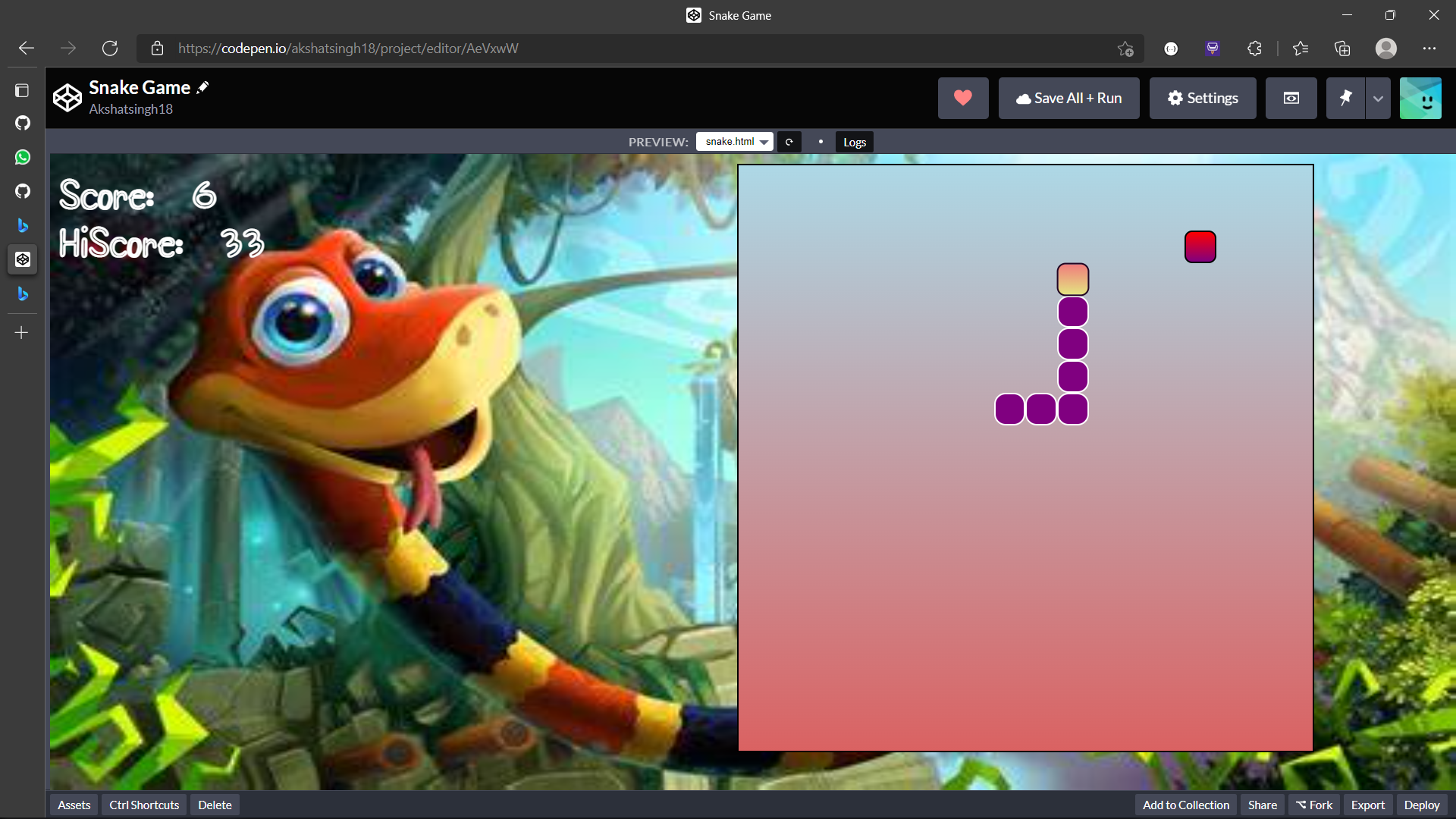 GitHub - Akshatsingh18/Snake-game