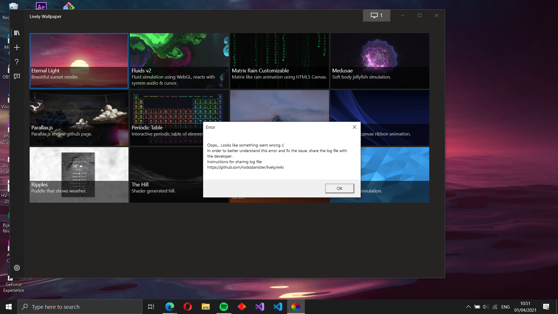 Wallpapers dont work, gives error every time. · Issue #415 ...