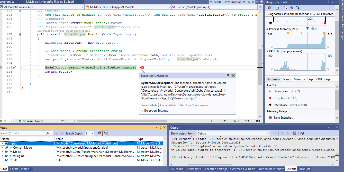 System.IO.IOException occurs when running Azure object detection project. · Issue 1408 ·