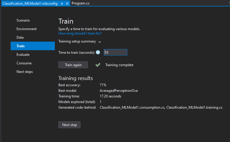 Train page displays abnormally. · Issue #1427 · dotnet/machinelearning ...