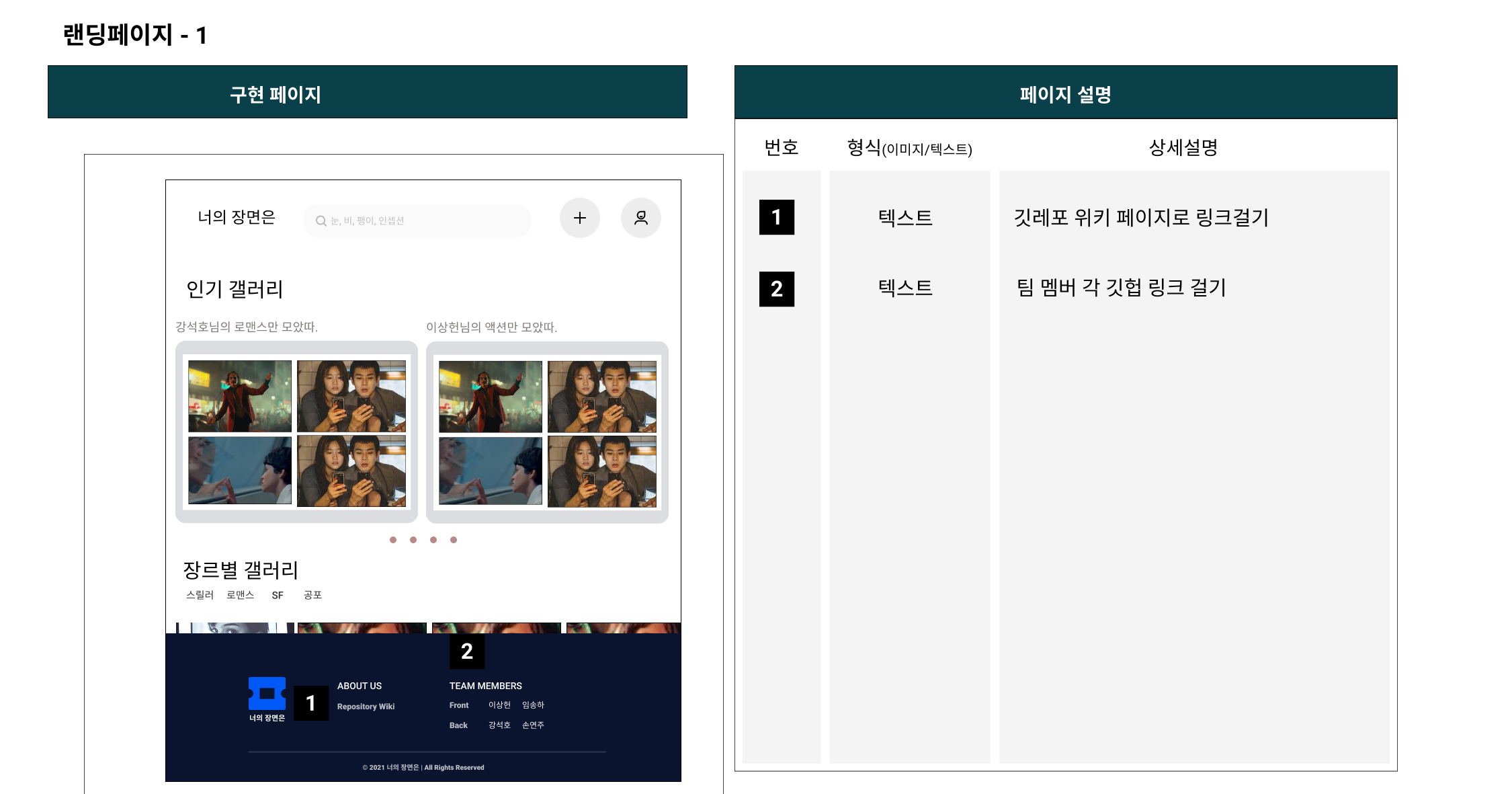 랜딩페이지 푸터 