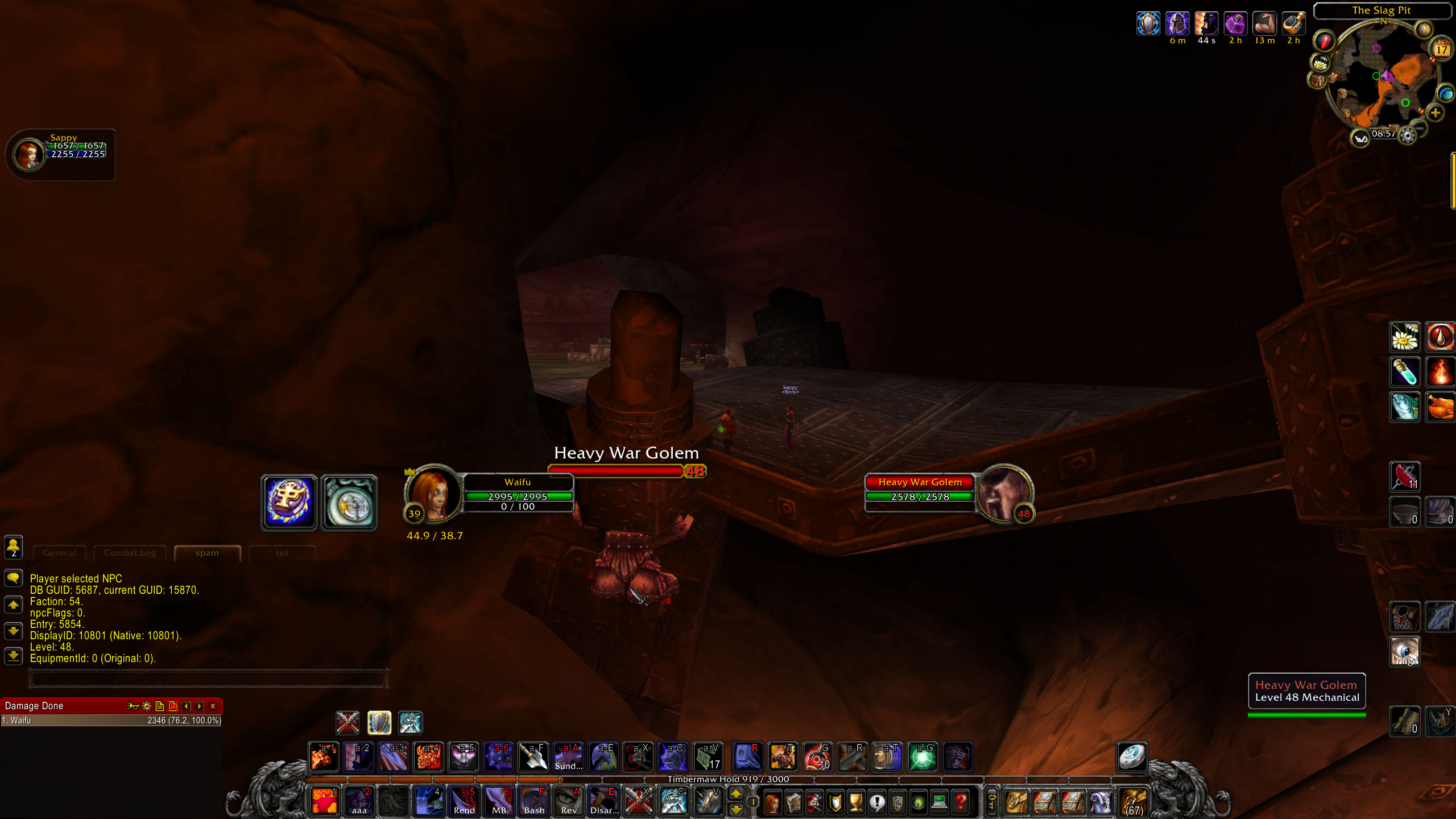 [Searing Gorge] Badly positioned Heavy War Golem in the Slag Pit ...