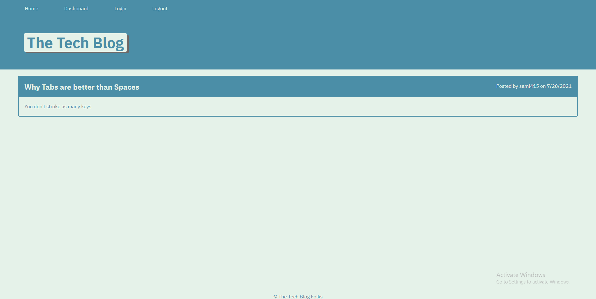 GitHub - Saml415/tech-blog: This is a repository for a full stack tech ...