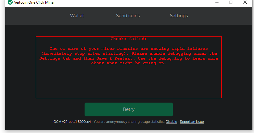 Random Error · Issue #282 · vertcoin-project/one-click-miner-vnext · GitHub