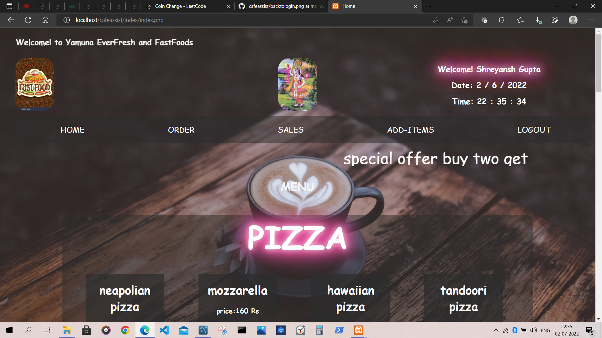 GitHub - shreyansh2310/cafeassist: This is a website for maintaining ...