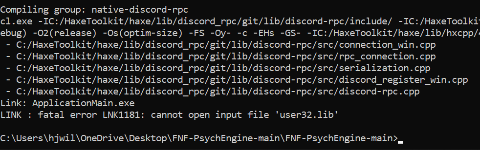 wont compile · Issue #6056 · ShadowMario/FNF-PsychEngine · GitHub