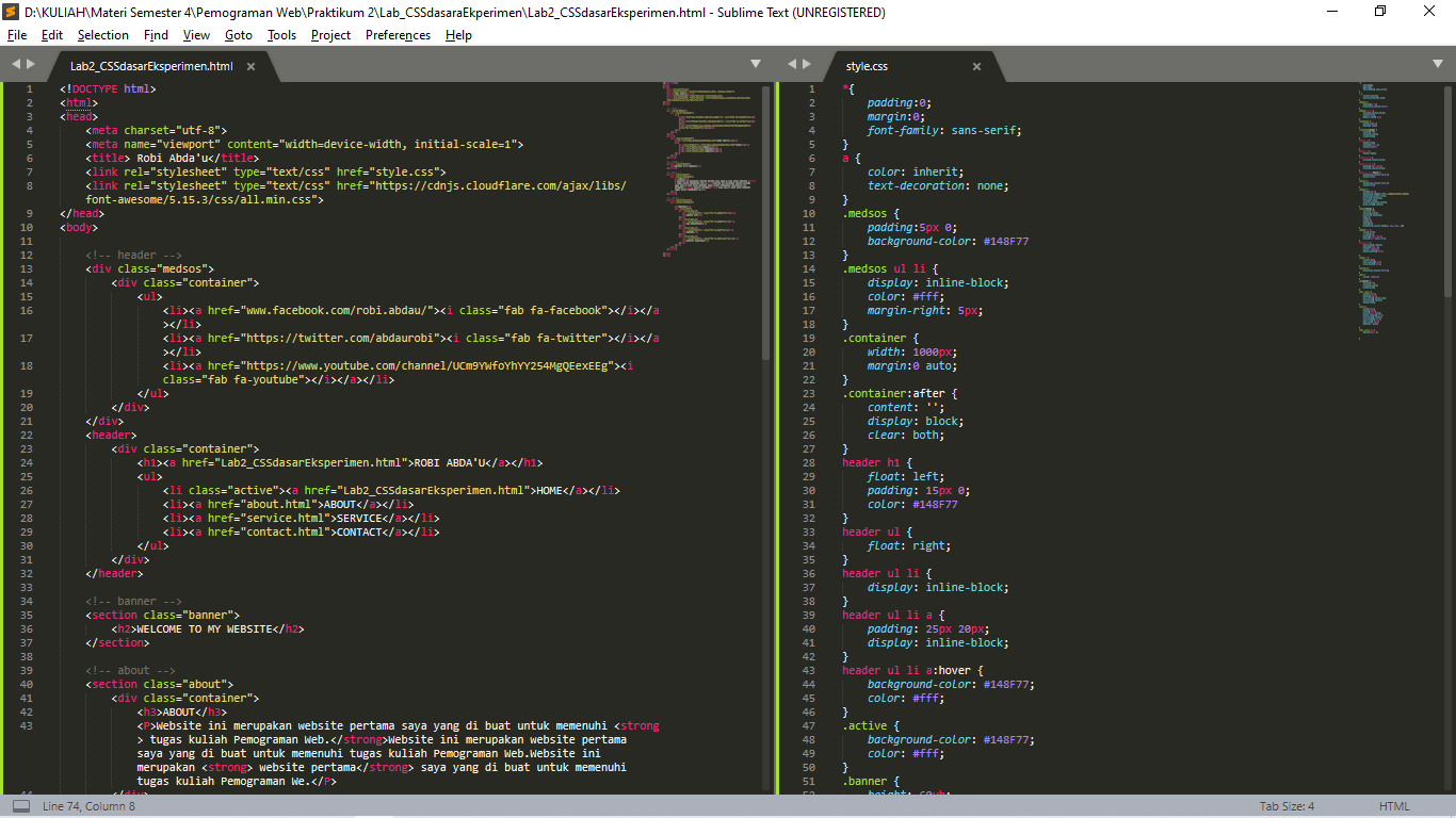 GitHub - robiabdau/Lab2Web: Tugas Pemograman Web · GitHub