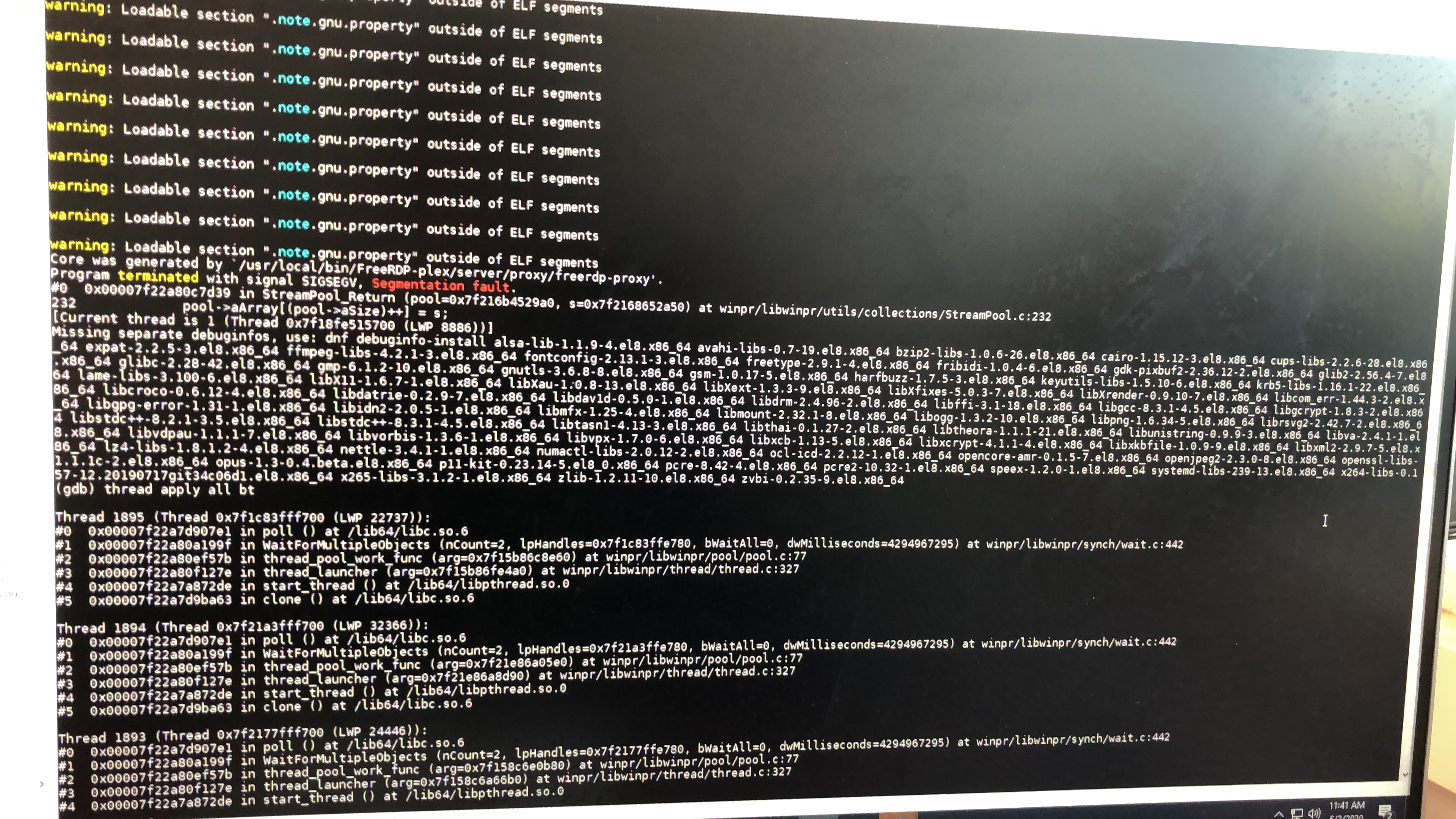 Weird segfault in freerdp-proxy (libfreerdp code) · Issue #6139 ...