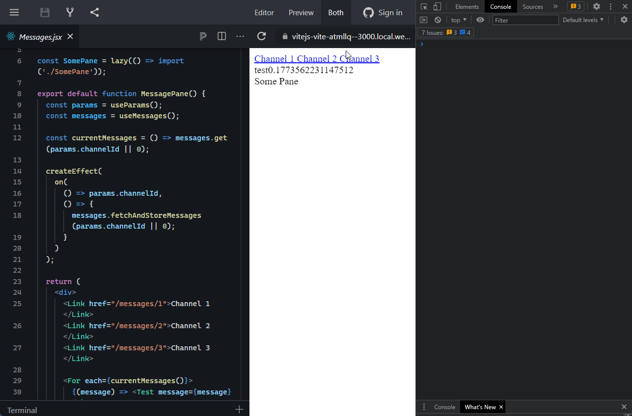 `onCleanup` not working in `For` loop Components when using `Suspense ...