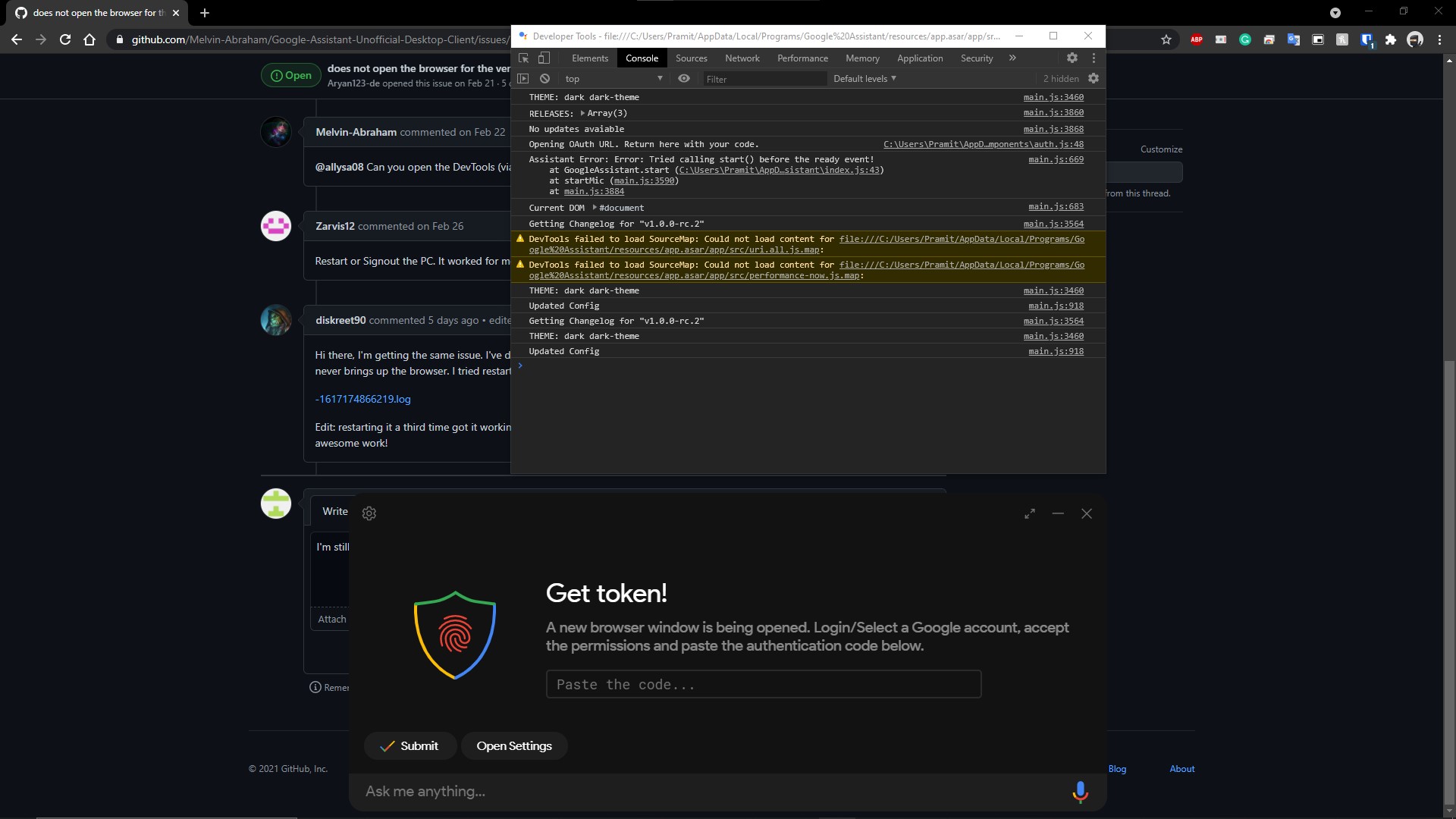 does not open the browser for the verification · Issue #163 · Melvin ...