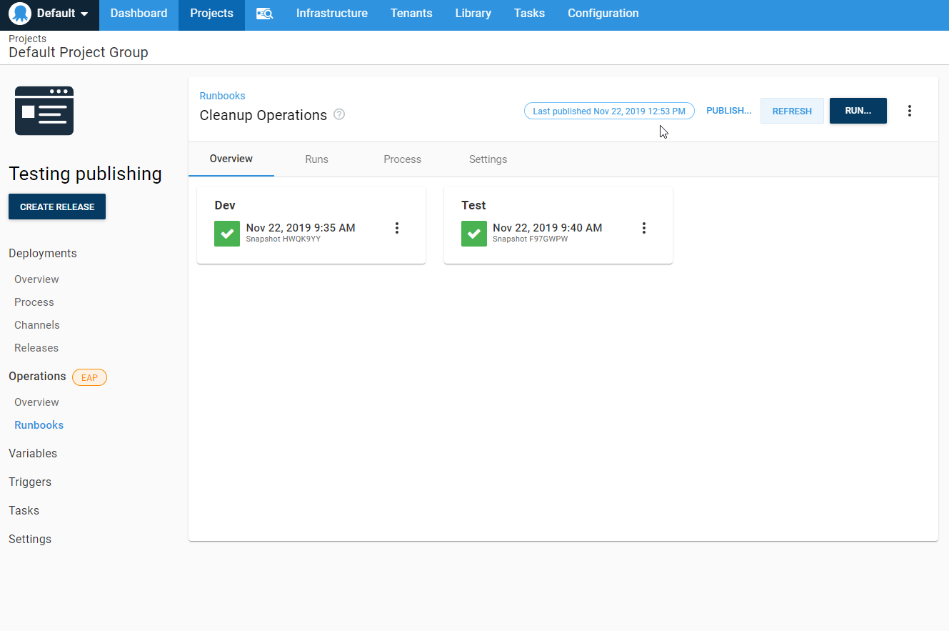 Publishing for Runbooks · Issue #6034 · OctopusDeploy/Issues · GitHub