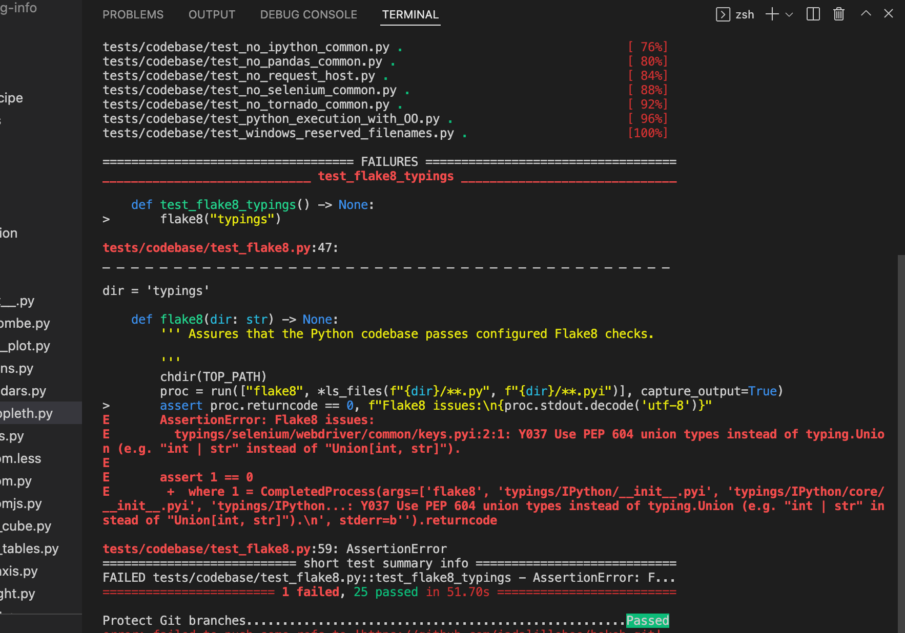 [BUG] Flake8 pre-push test failure · Issue #12093 · bokeh/bokeh · GitHub