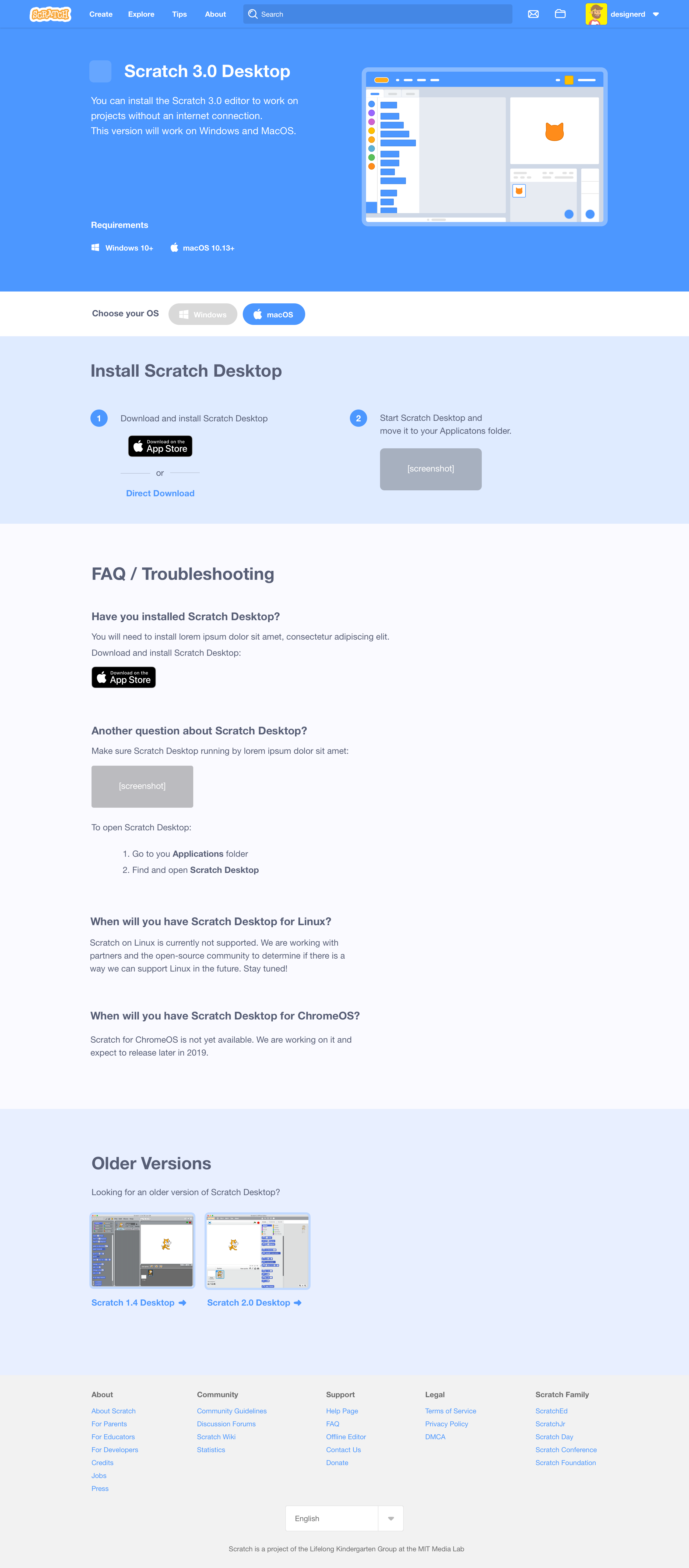 UX: Downloads Page · Issue #2299 · scratchfoundation/scratch-www · GitHub
