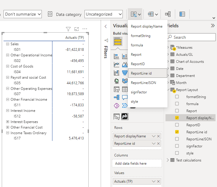 Order columns · Profitbase PowerBI-visuals-FinancialReportingMatrix ...