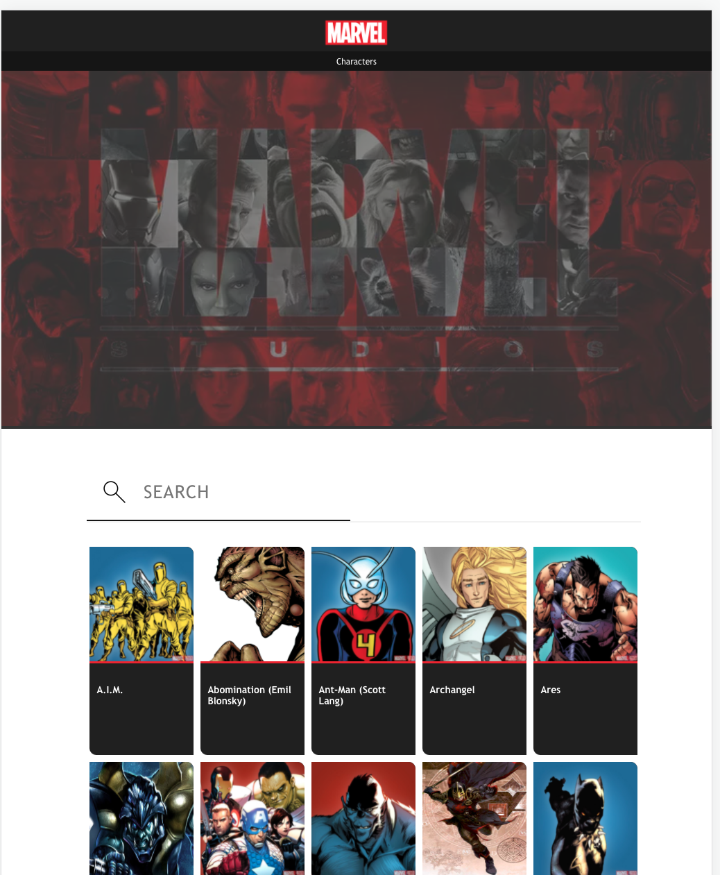 home page screenshot