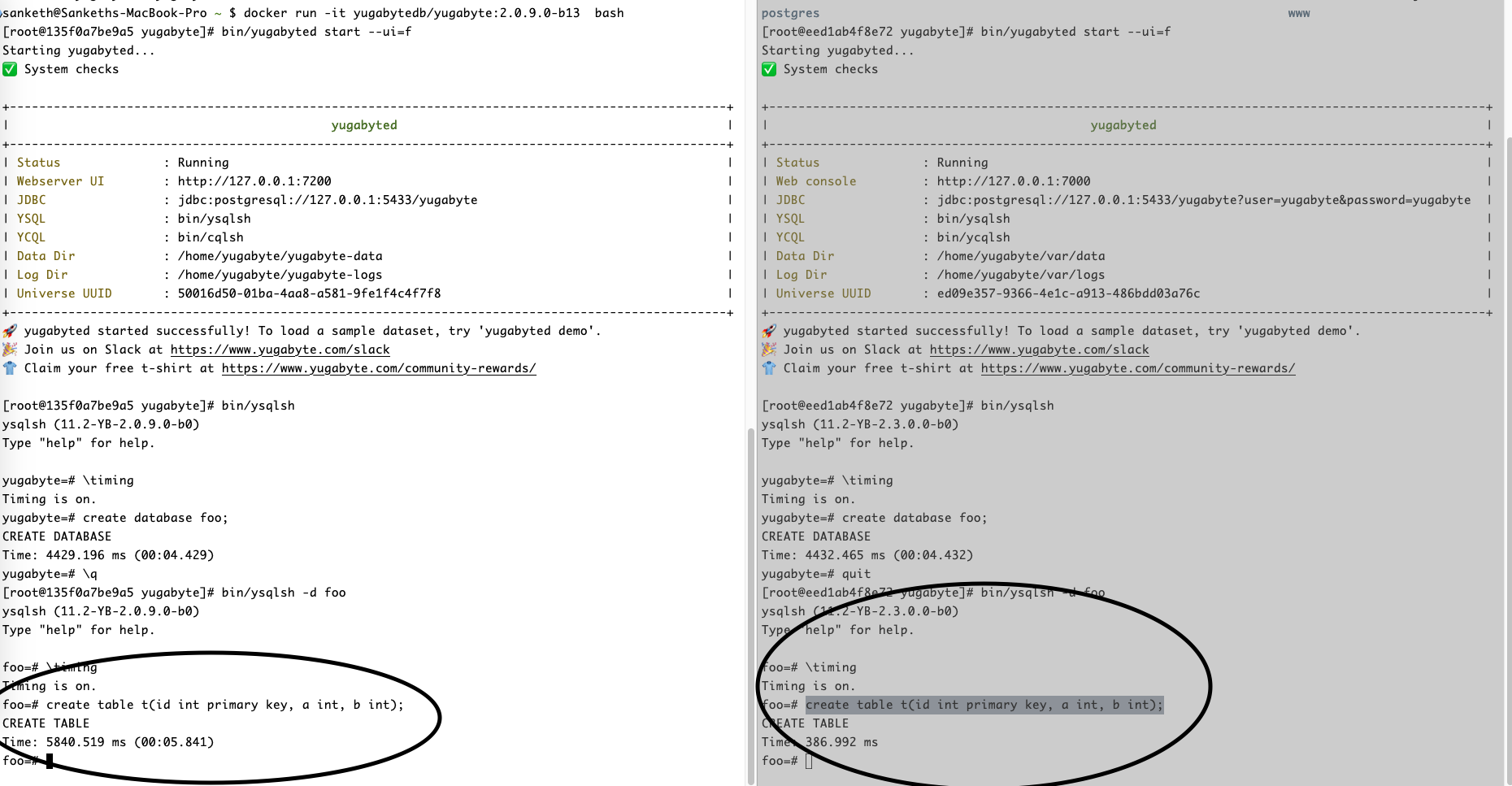 CREATE TABLE is 45 times slower under docker (mac) · Issue 3503