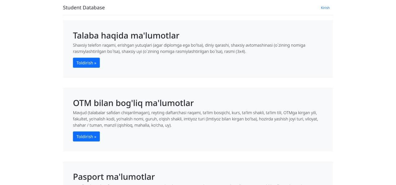 Home page