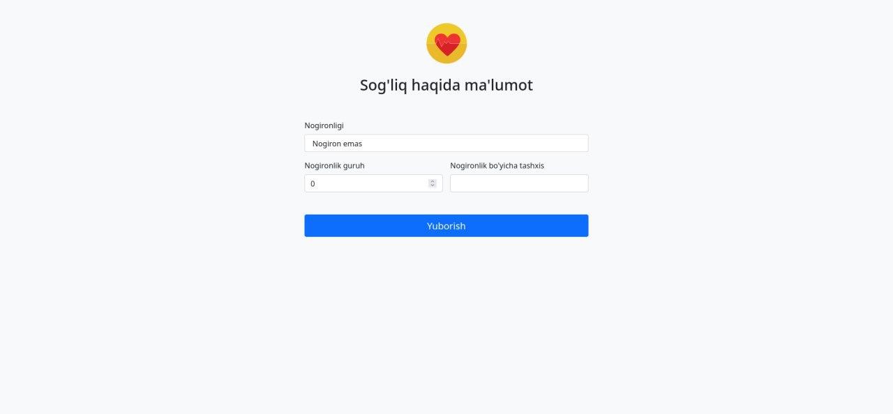Health form