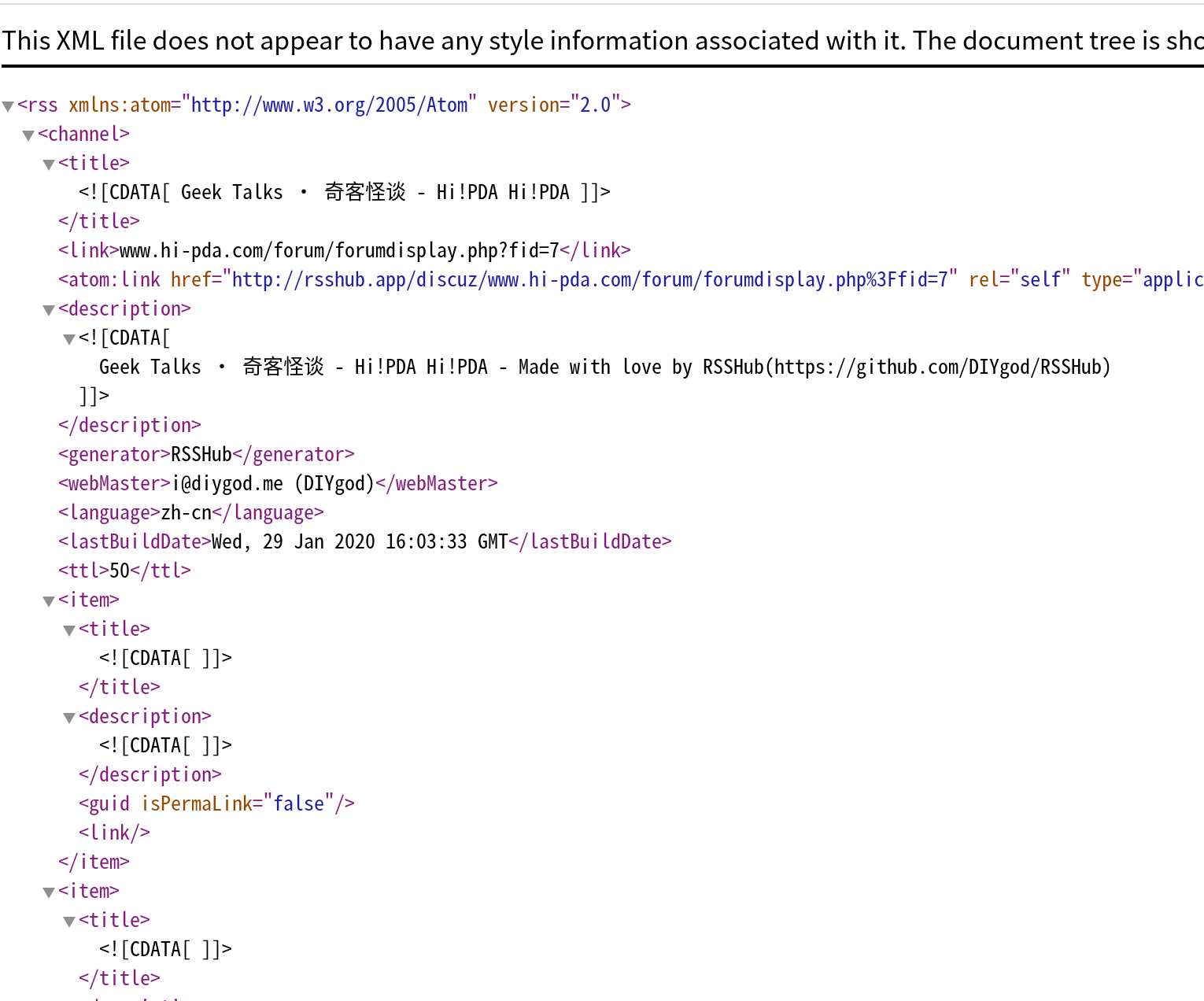 Discuz 通用路由在某些论坛抓取异常 · Issue #3837 · DIYgod/RSSHub · GitHub