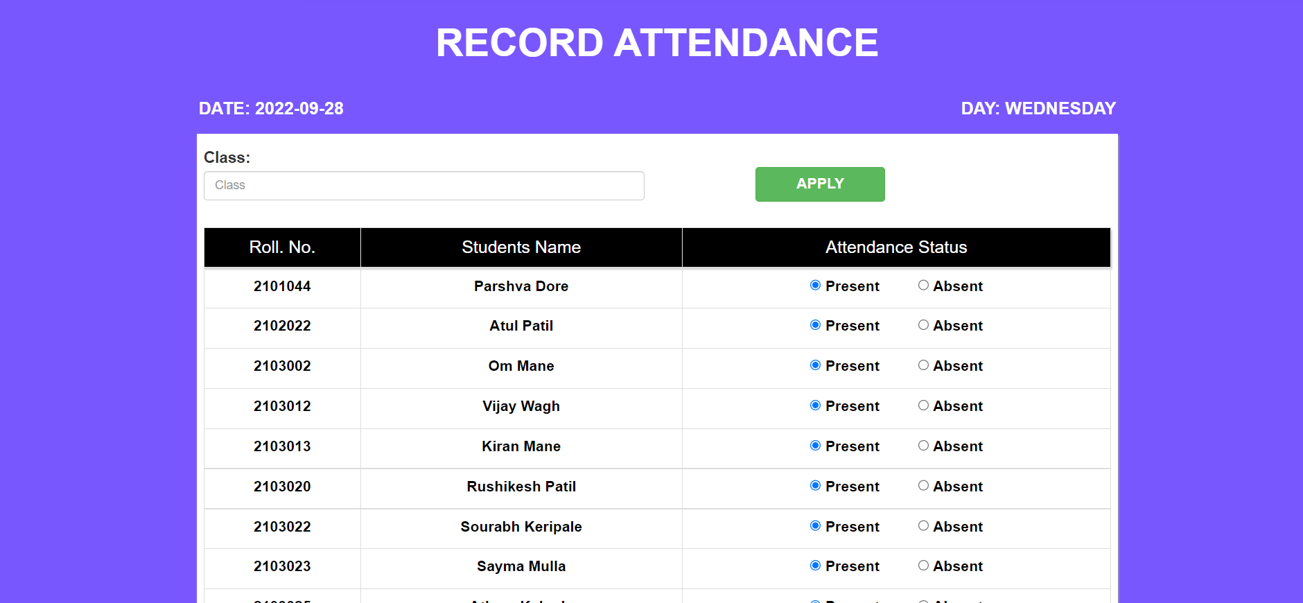 GitHub - rutujaJ2002/Online-attendance-management-system