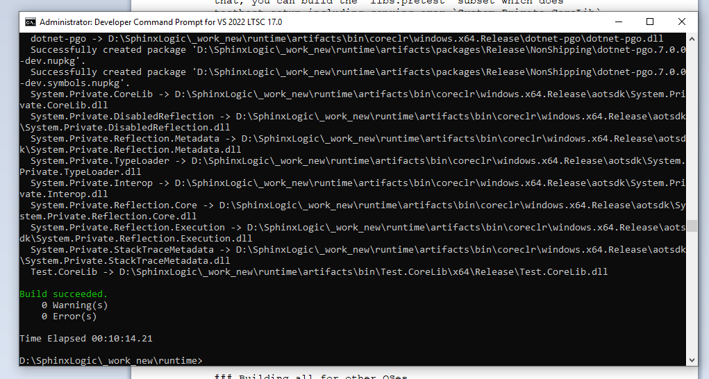 Susessful Build · Issue #68903 · dotnet/runtime · GitHub