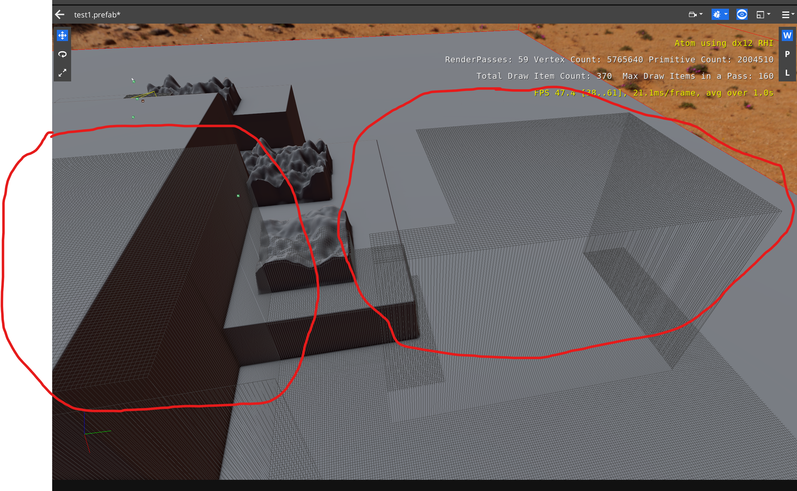 Terrain_re:Invent_Bug: Terrain debug wireframe sometimes draws ...