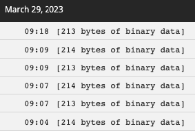 [n] bytes of binary data displayed instead of the log · Issue #18578 ...