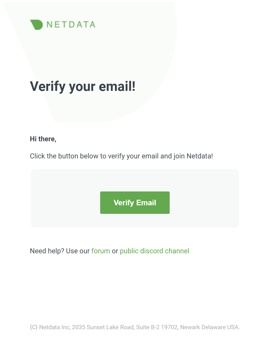 Verify your email!