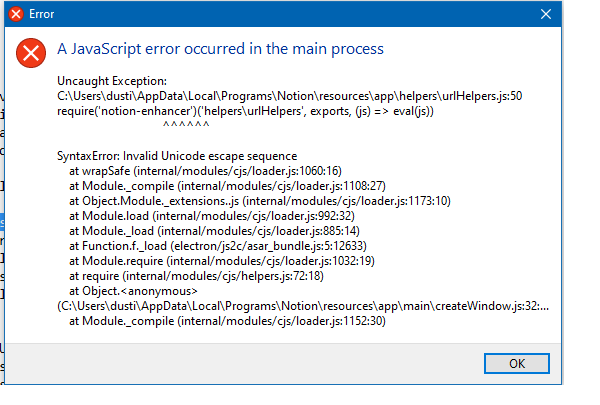 JavaScript Error · Issue #705 · notion-enhancer/notion-enhancer · GitHub