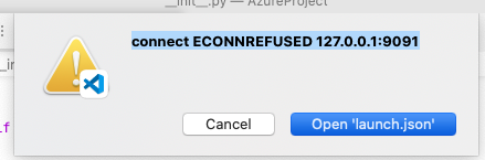 The listener for function 'Functions.trigger' was unable to start ...