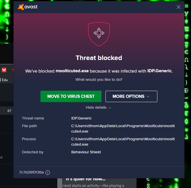 Avast claims Moolticuted.exe is infected with IPD.Generic · Issue #837 ...