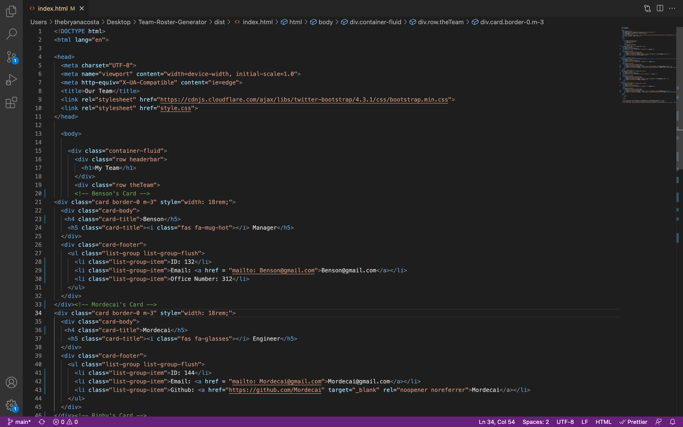 GitHub TheBryanAcosta/TeamRosterGenerator