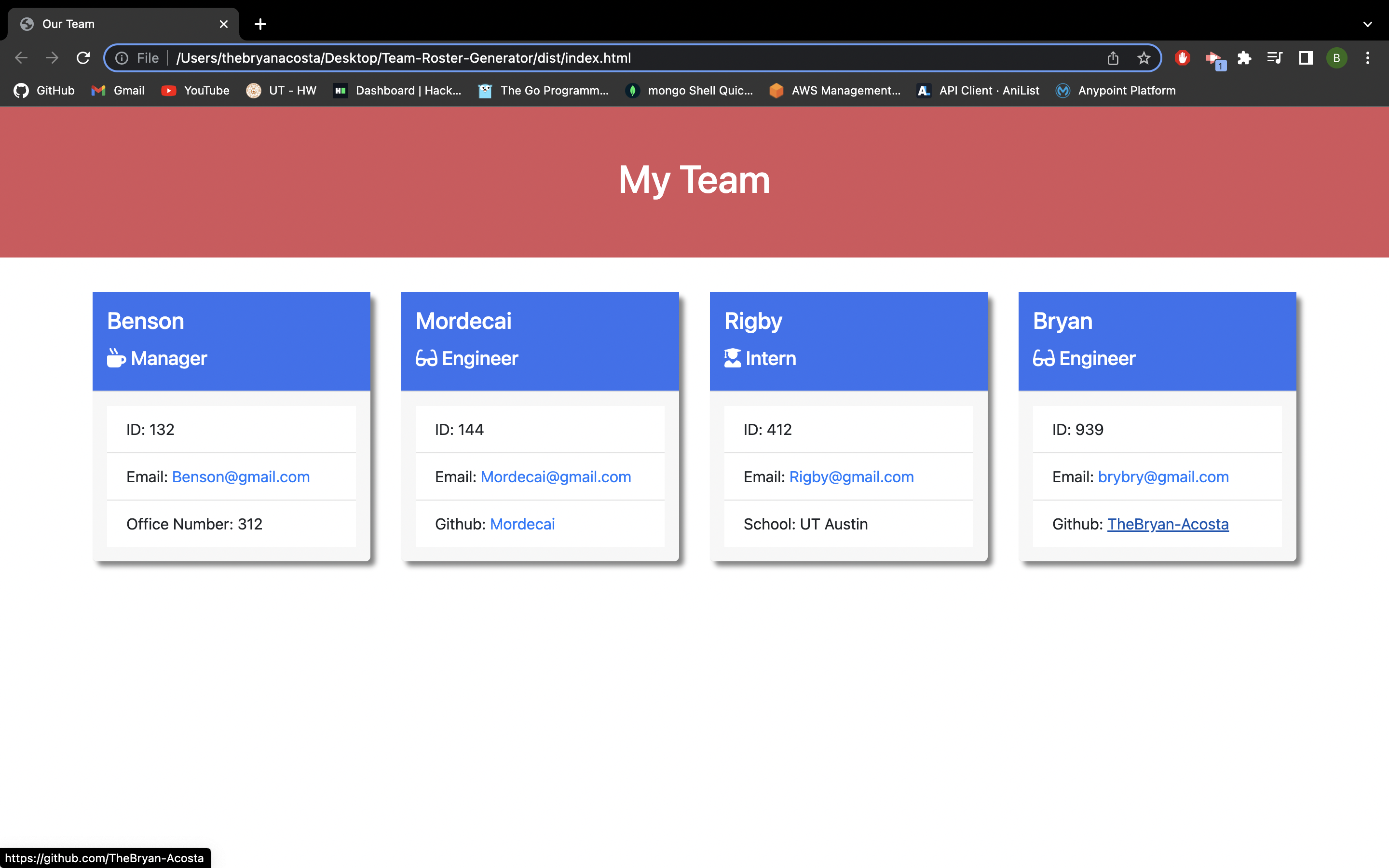 GitHub TheBryanAcosta/TeamRosterGenerator