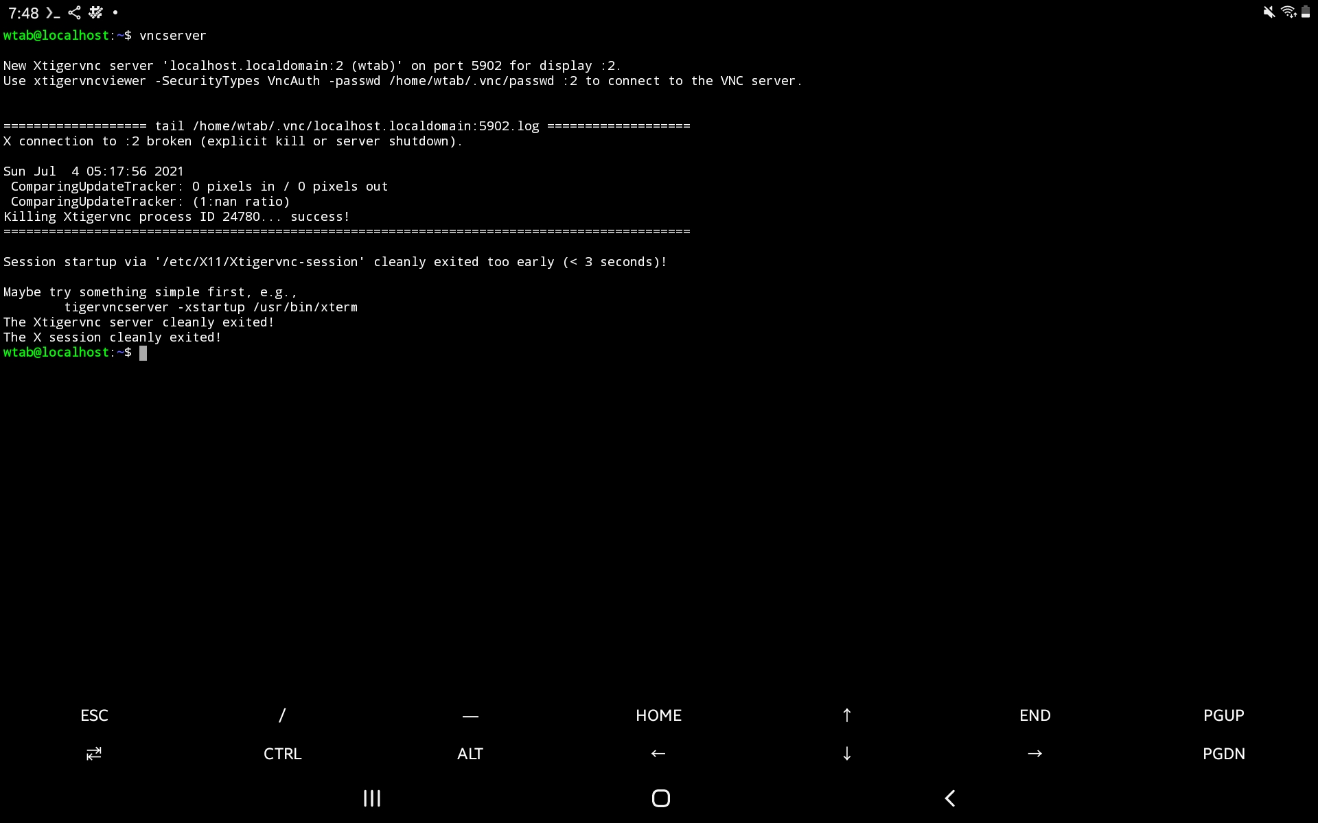 X connection to 1 broken (explicit kill or server) · Issue 9