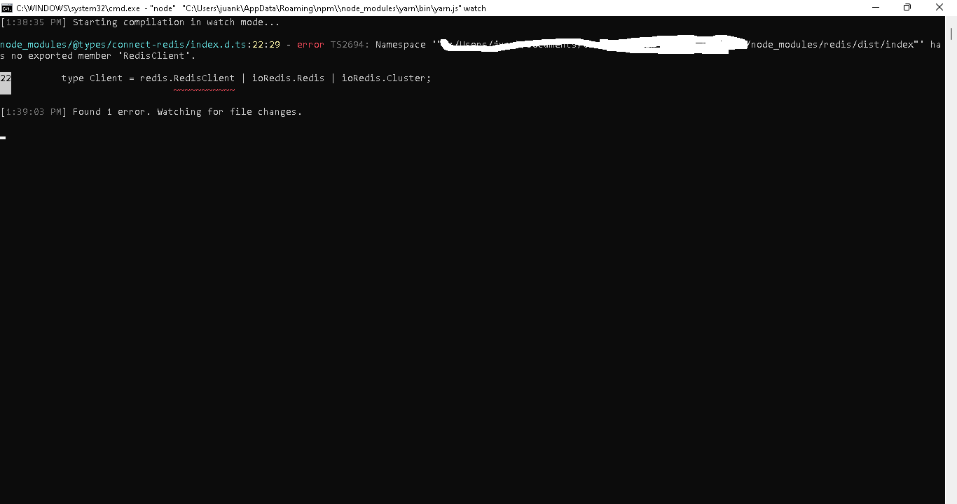 [@types/connect-redis] Redis has no exported member 'Redis Client ...