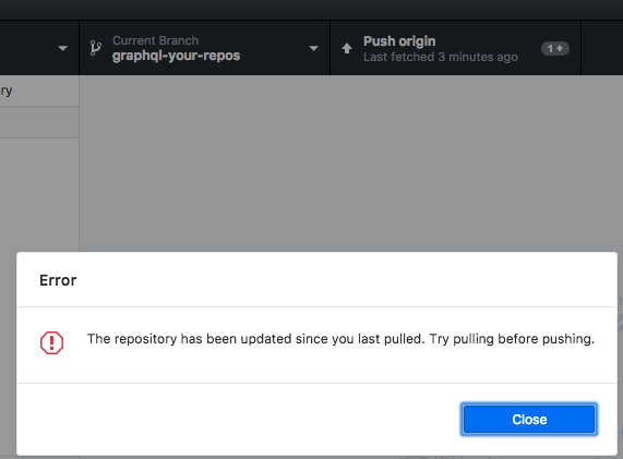 Suggested I pull before pushing but button doesn't allow it · Issue ...