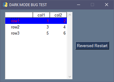 [Bug] selected_row_colors parameter in Tree keeps unchanged when ...