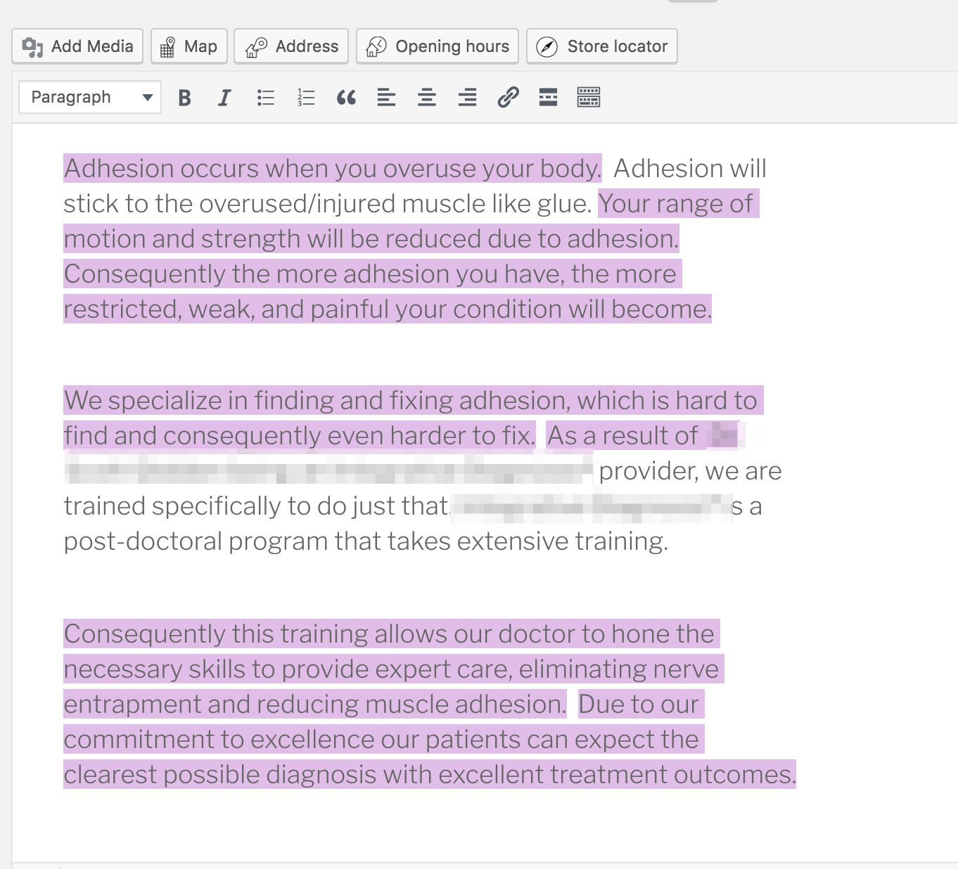 transition words fail to be highlighted when there is a link before transition word