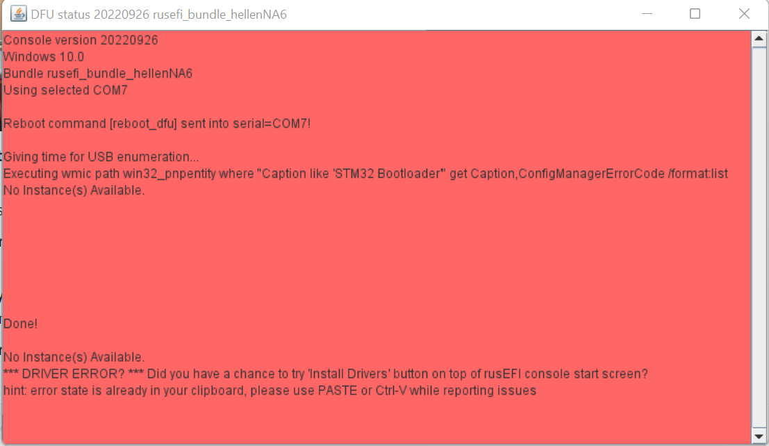 Firmware Update Error · Issue #4626 · rusefi/rusefi · GitHub