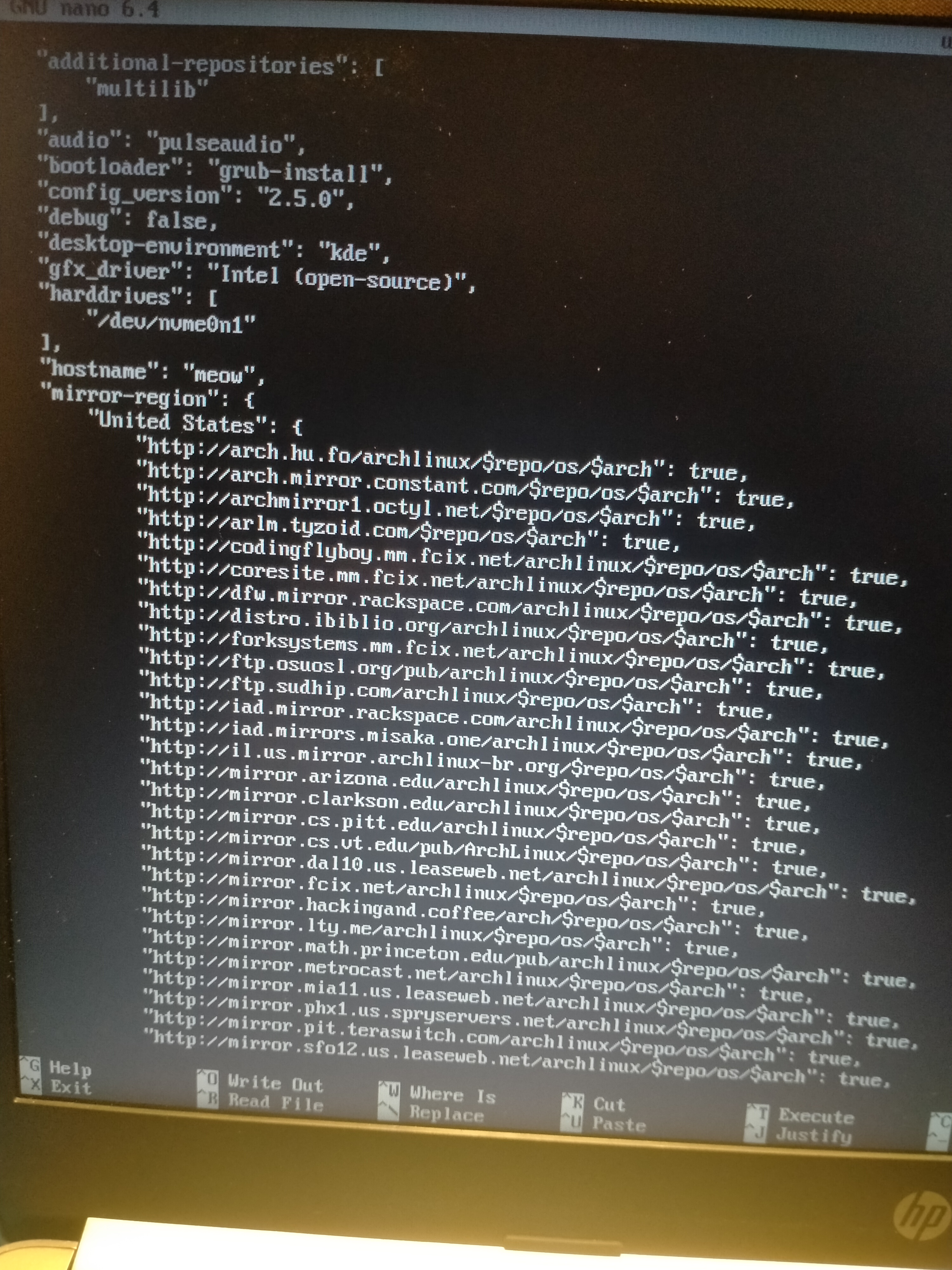 Issue when install · Issue #1464 · archlinux/archinstall · GitHub
