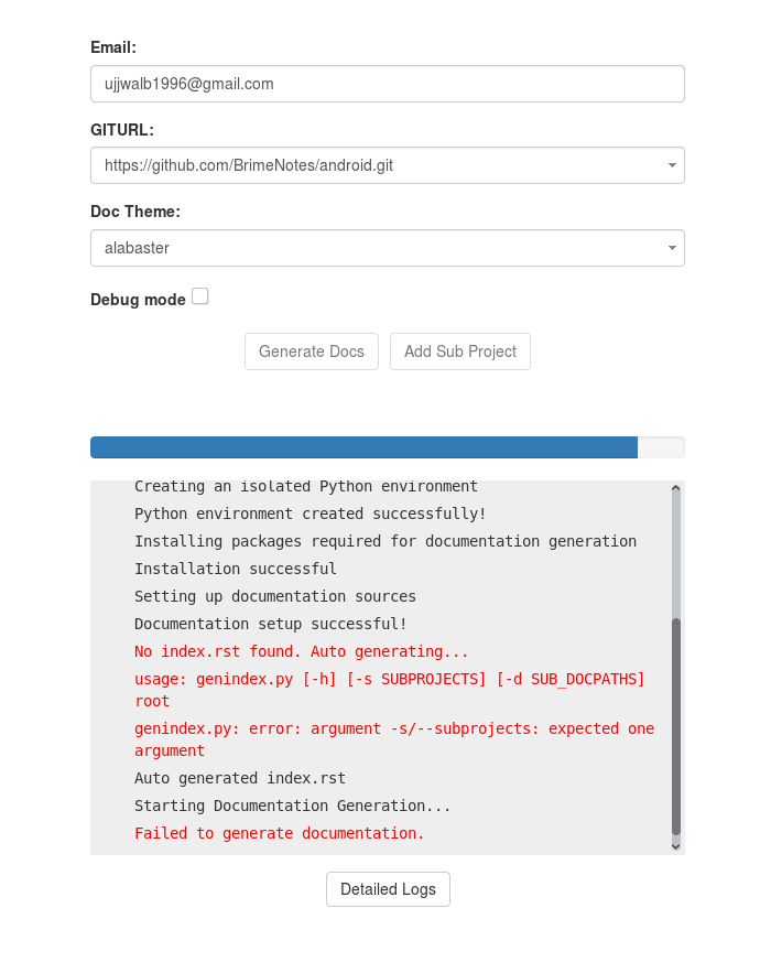 Bug Report · Issue #236 · fossasia/yaydoc · GitHub