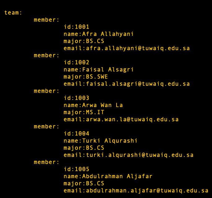 console output