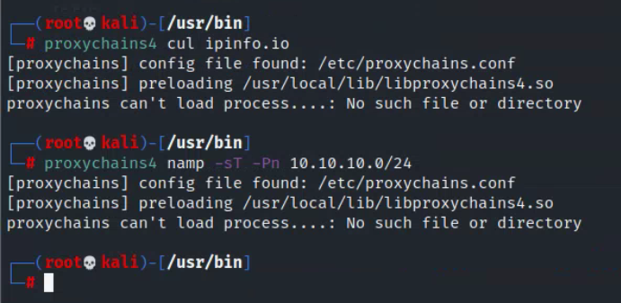 proxychains can't load process....: No such file or directory · Issue ...