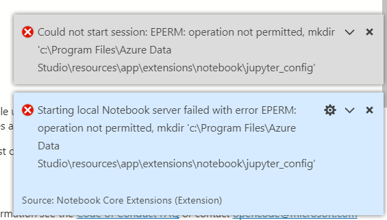 Could not start session: EPERM: operation not permitted, mkdir · Issue ...