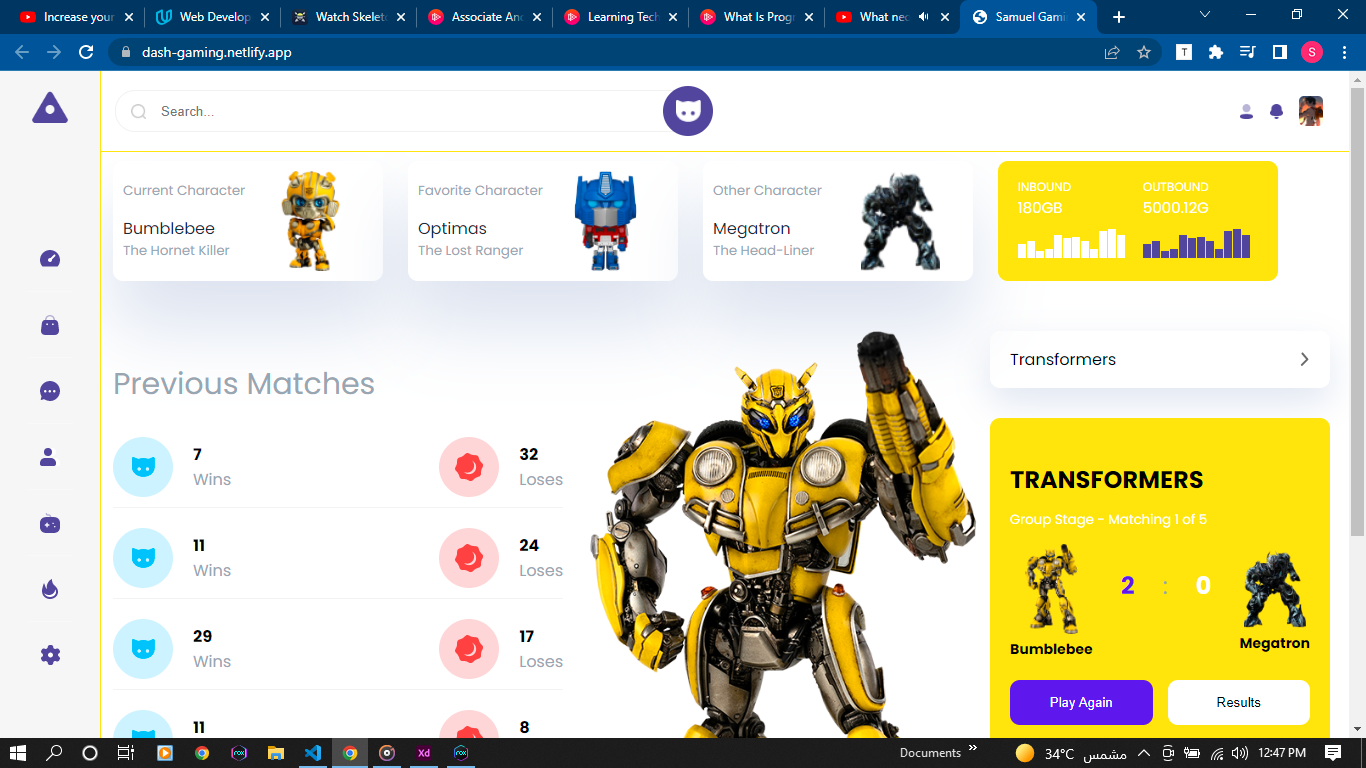 GitHub - samuel-ma/Gaming-Dashboard: A gaming dashboard